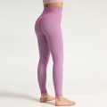 Pantalones de ejercicios a rayas sin costuras pantalones deportivos femeninos de cintura alta tope apretado tope levantador leggings de yoga